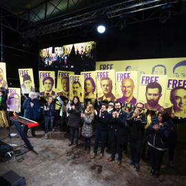 Algunes de les persones que han intentervingut a l'acte d'homenatge a Junqueras i Forn. @Esquerra_ERC