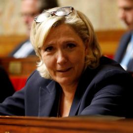 Marine Le Pen en la Asamblea Nacional francesa. (CHARLES PLATIAU)