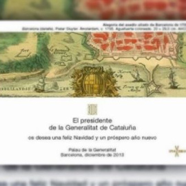 Artur Mas felicita la Navidad con un grabado del asedio a Barcelona de 1705