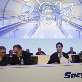 Imagen de archivo de la junta general de accionistas de Sacyr.- EFE