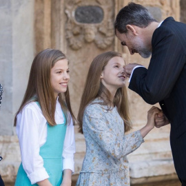 Los Reyes y sus hijas en Palma de Mallorca - AFP / Jaime Reina