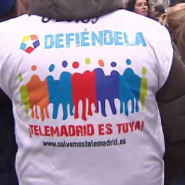 Multitudinaria marcha de los ex trabajadores de Telemadrid