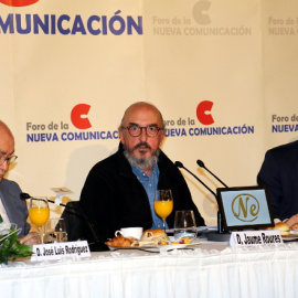 Jaume Roures durante el coloquio del Foro de la Nueva Comunicación.