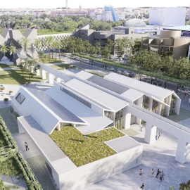 Vista aérea de la recreación del proyecto 'Cartuja Qanat'