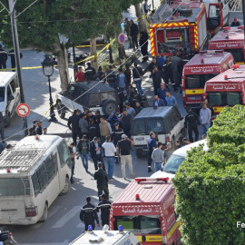 29/10/2018.- Atentado suicida de una mujer en el centro de Túnez. AFP/Fethi Belaid