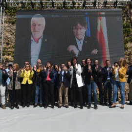 Acto de precampaña electoral en Girona. (EP)