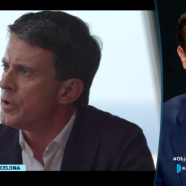 Albert escucha en 'El Objetivo' las palabras de Valls en 'Salvados'. (TWITTER DE LA SEXTA)