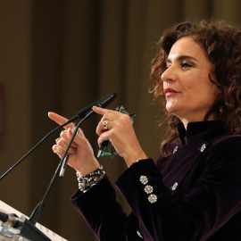 La ministra de Hacienda, María Jesús Montero, durante su intervención en el Foro Cinco Dias. EFE/Ballesteros