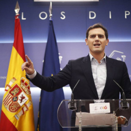 Rueda de prensa del presidente de Ciudadanos, Albert Rivera, para exigir al Gobierno que convoque elecciones generales / Eduardo Parra. EUROPA PRESS