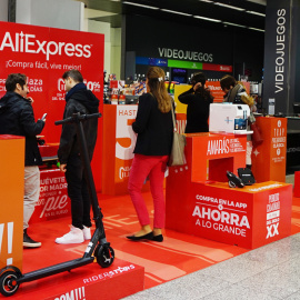 La ‘pop up’ de AliExpress, en la tienda de El Corte Inglés de Sanchinarro, en Madrid.