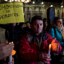 Manifestación en Santiago de Chile en protesta por los casos de abusos en la Iglesia. AFP/Martin Bernetti