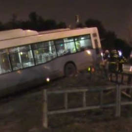 Accidente de un autobús de la EMT en Madrid