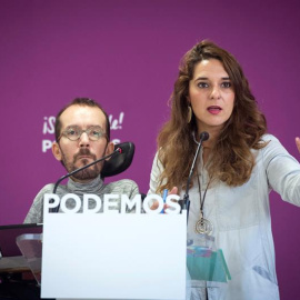 Pablo Echenique y Noelia Vera en la ejecutiva de Podemos / EFE