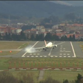 El viento dificulta los aterrizajes en Bilbao