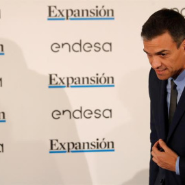 El presidente del Gobierno, Pedro Sánchez , a su llegada a la celebración del 31 aniversario del diario Expansión. EFE/JuanJo Martín