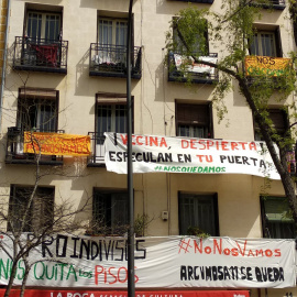 Desahucio Rosi/ Twitter Sindicato de Inquilinas de Madrid