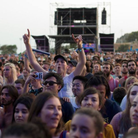 Un instante festivalero.- EFE