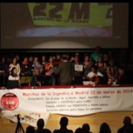 La actuación de la solfónica en la presentación de las Marchas de la Dignidad