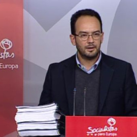 Antonio Hernando: "La trama Gürtel afecta al PP desde Cospedal a Rajoy"