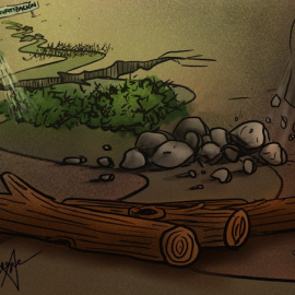 'Camino tortuoso'. Ilustración: Verónica Montón Alegre