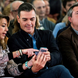 Pedro Sánchez, este sábado en un acto en Sevilla. EFE