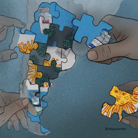  'La pandemia desnuda la Argentina'. Una ilustración de Verónica Montón