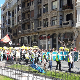 Un momento de la marcha en San Sebastián. / Europa Press.