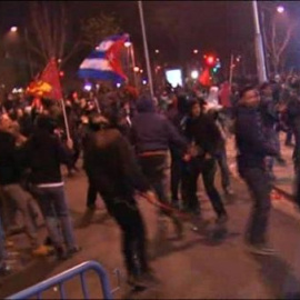 Cargas policiales en Colón antes de concluir los actos del 22M