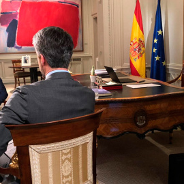 Pedro Sánchez, durante la entrevista