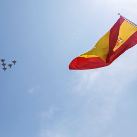 Los Reyes presiden el desfile de Día de las Fuerzas Armadas 2023, a 3 de junio de 2023 en Granada.- EP