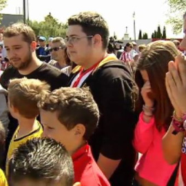 Explosión de júbilo de los aficionados del Atlético al conocer el emparejamiento con el Chelsea