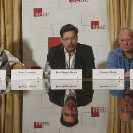 En el centro de la imagen, José Ángel Hevia, actual presidente de la SGAE./ EUROPA PRESS