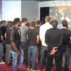 Los jugadores del Barça se despiden de Tito