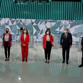 Candidatos a la presidencia de la Comunidad de Madrid en el debate de Telemadrid