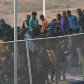 Unos 140 inmigrantes logran saltar la valla de Melilla