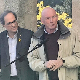 El president Quim Torra i l'exlehendakari Juan José Ibarretxe.