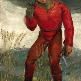 Gulliver and a giant, a painting by Tadeusz Pruszkowski (National Museum in Warsaw).