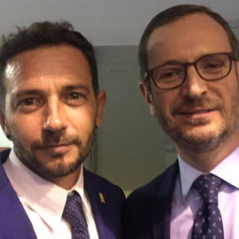 Ernesto Folgueira junto al vicesecretario nacional de organización del PP, Javier Maroto. SER/Ernesto Folgueira