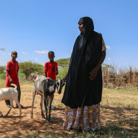  Es una familia en la zona afectada por la sequía de Kenia. @ Alianza por la Solidaridad/ Action Aid