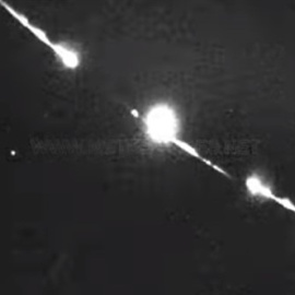 Imagen de la bola de fuego que se vio en el sur del país