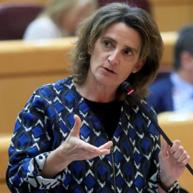 La ministra para la Transición Ecológica, Teresa Ribera, durante la sesión de control al Gobierno en el Pleno del Senado, el martes en Madrid. EFE/ Fernando Alvarado
