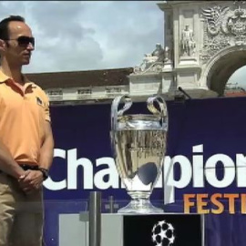 La copa de la Champions League, expuesta en Lisboa