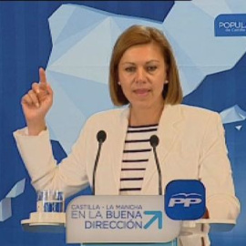 Cospedal  considera "indignos"  a los "radicales independentistas y pro- etarras" que actuaron en el escrache a Montoro