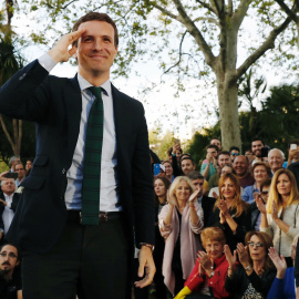 El presidente del PP, Pablo Casado.  EFE/J.P. Gandúl