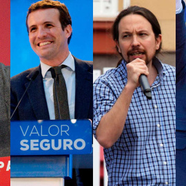 Los candidatos a la presidencia del Gobierno por PSOE, PP, Unidas Podemos y Ciudadanos.- RTVE