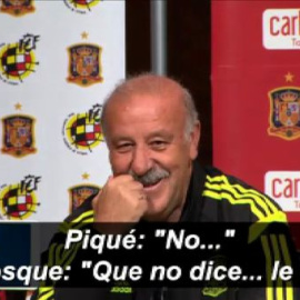 Piqué desvela a Del Bosque que Cesc se marcha por 33 millones