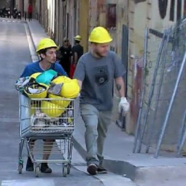 Los activistas de Can Vies continúan con la reconstrucción de la zona
