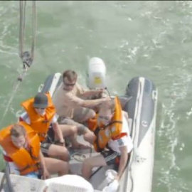  La selección alemana se relaja a bordo de un barco