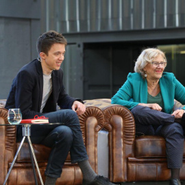 Los líderes de Más Madrid, Iñigo Errejón y Manuela Carmena, en el primer acto de la plataforma / Más Madrid