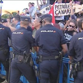 Un pregón del ministro Soria en Gran Canaria acaba con heridos y detenidos